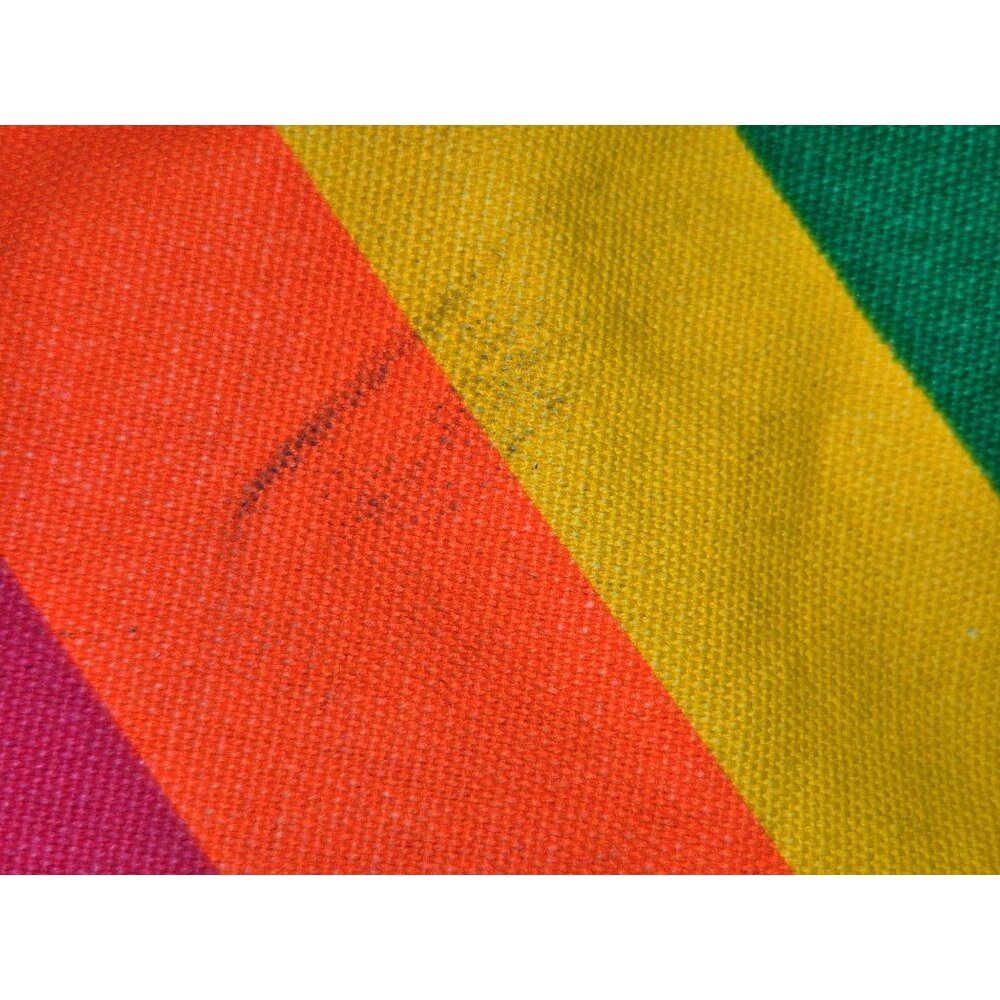 Rainbow Stripe Drawstring Backpack With Blue Inne… - image 7